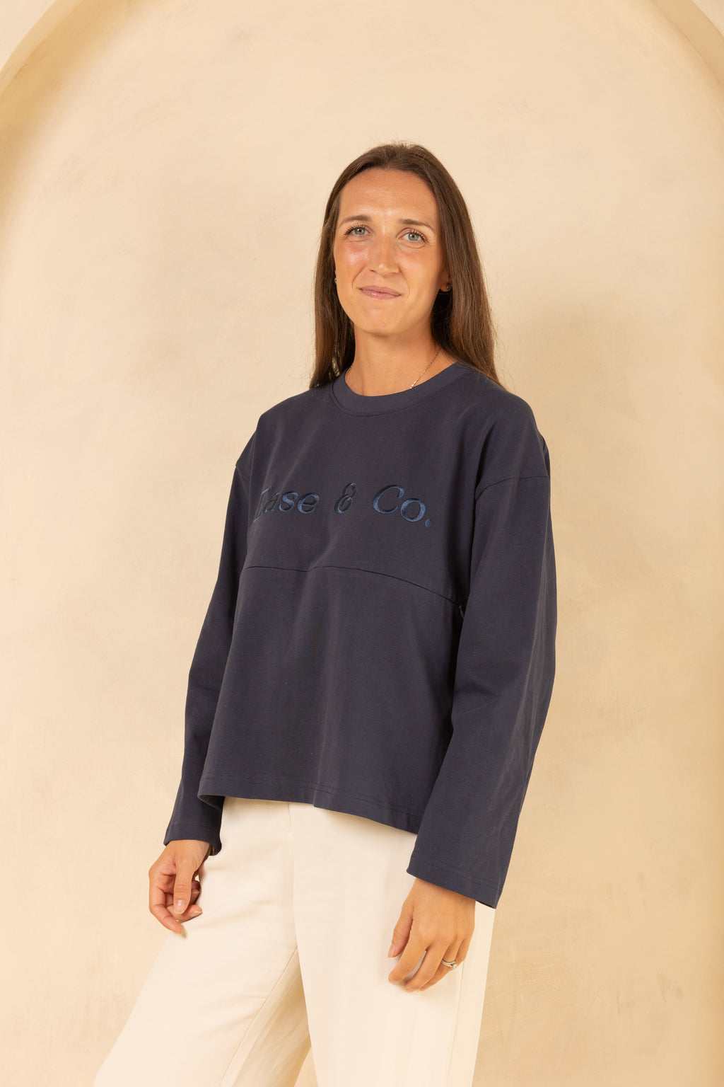 Breastfeeding Friendly Zip Access Longsleeved Top - Navy