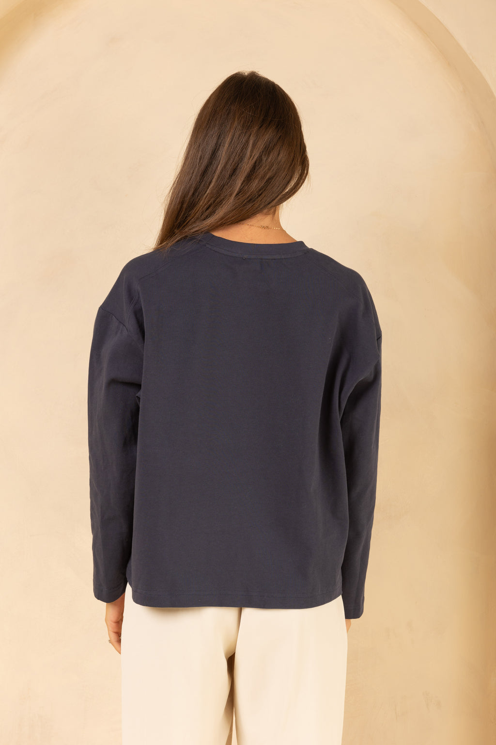 Breastfeeding Friendly Zip Access Longsleeved Top - Navy