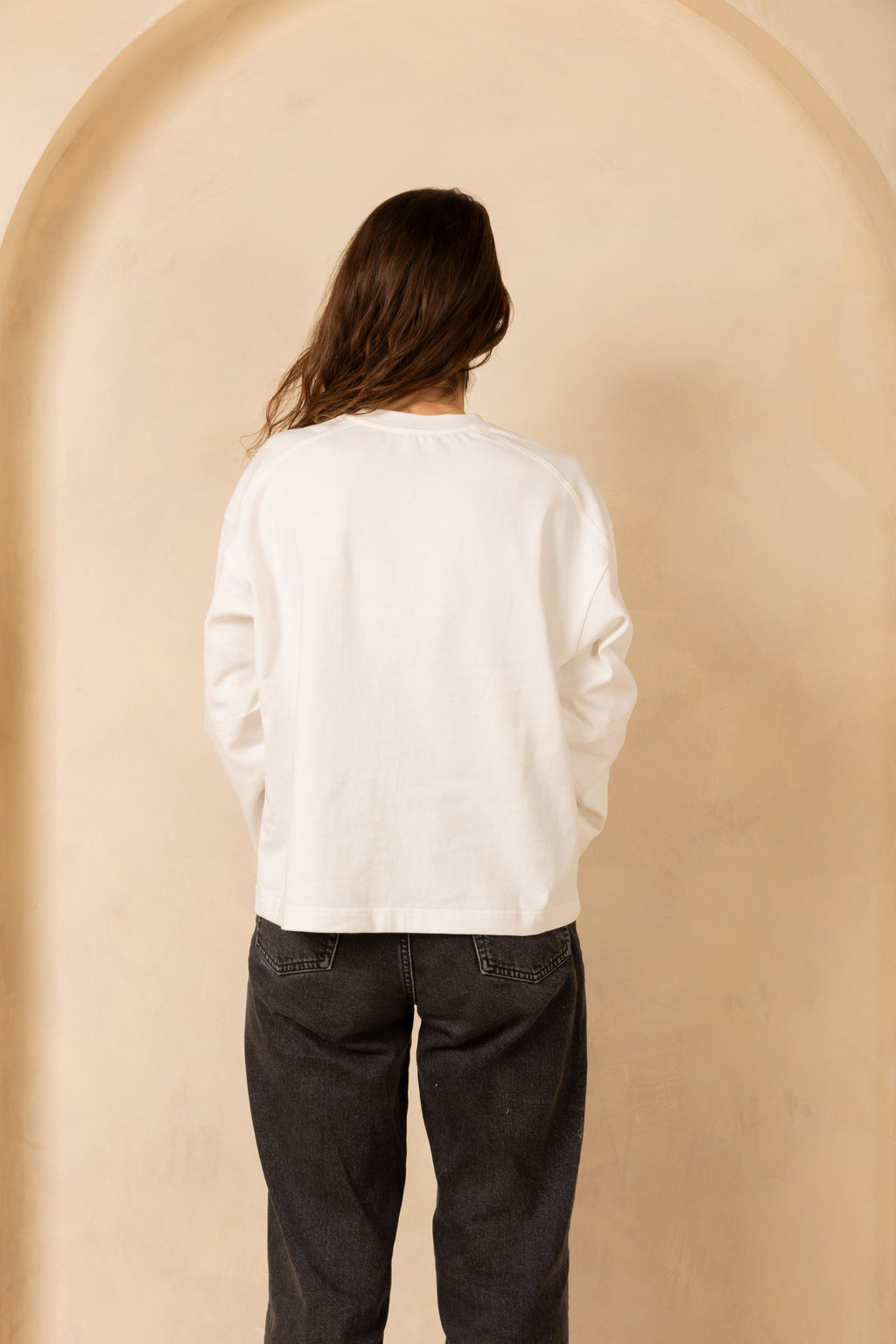 Breastfeeding Friendly Zip Access Longsleeved Top - White