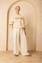 Breastfeeding Friendly Zip Access Sweatshirt - Beige
