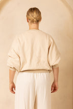 Breastfeeding Friendly Zip Access Sweatshirt - Beige