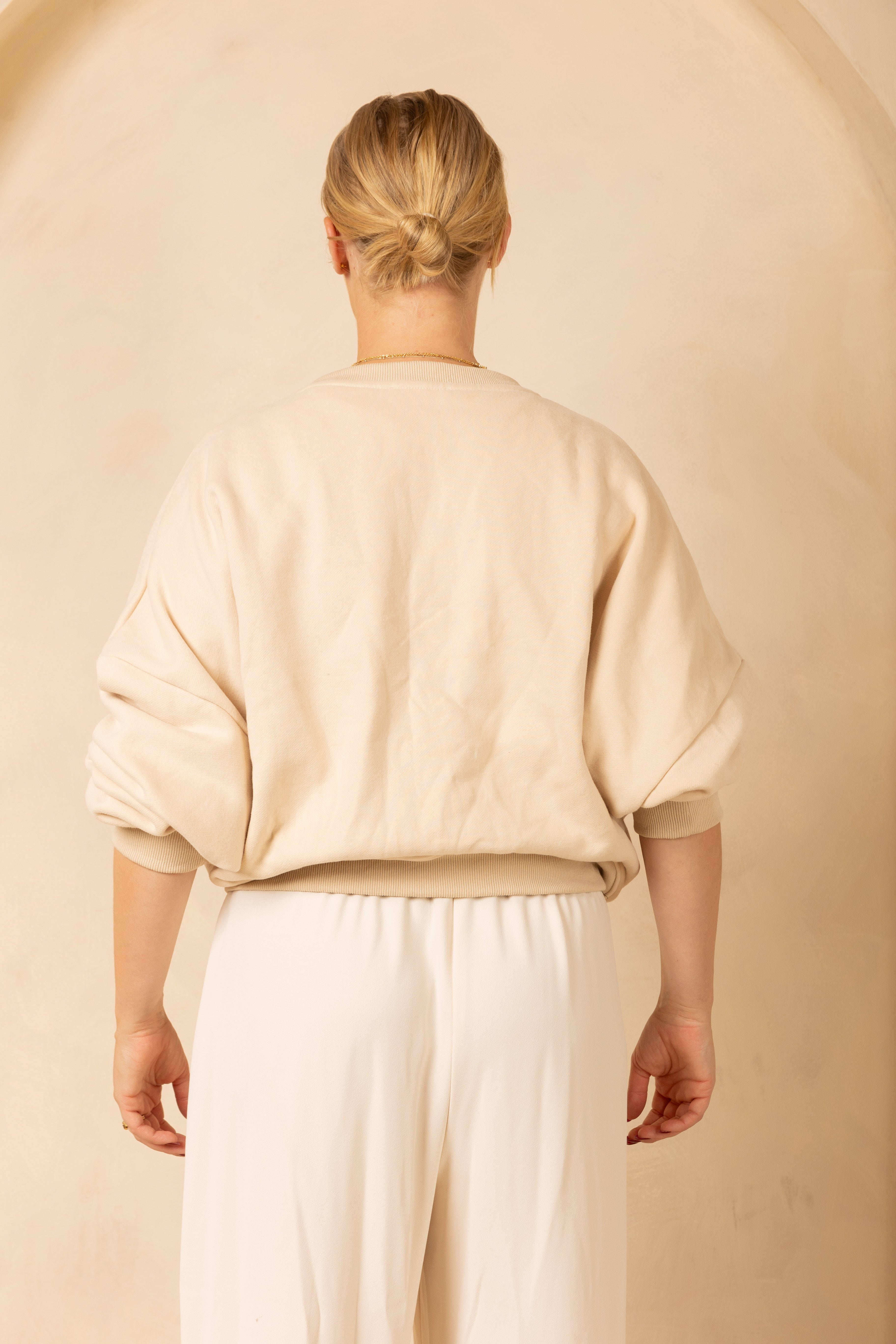 Breastfeeding Friendly Zip Access Sweatshirt - Beige