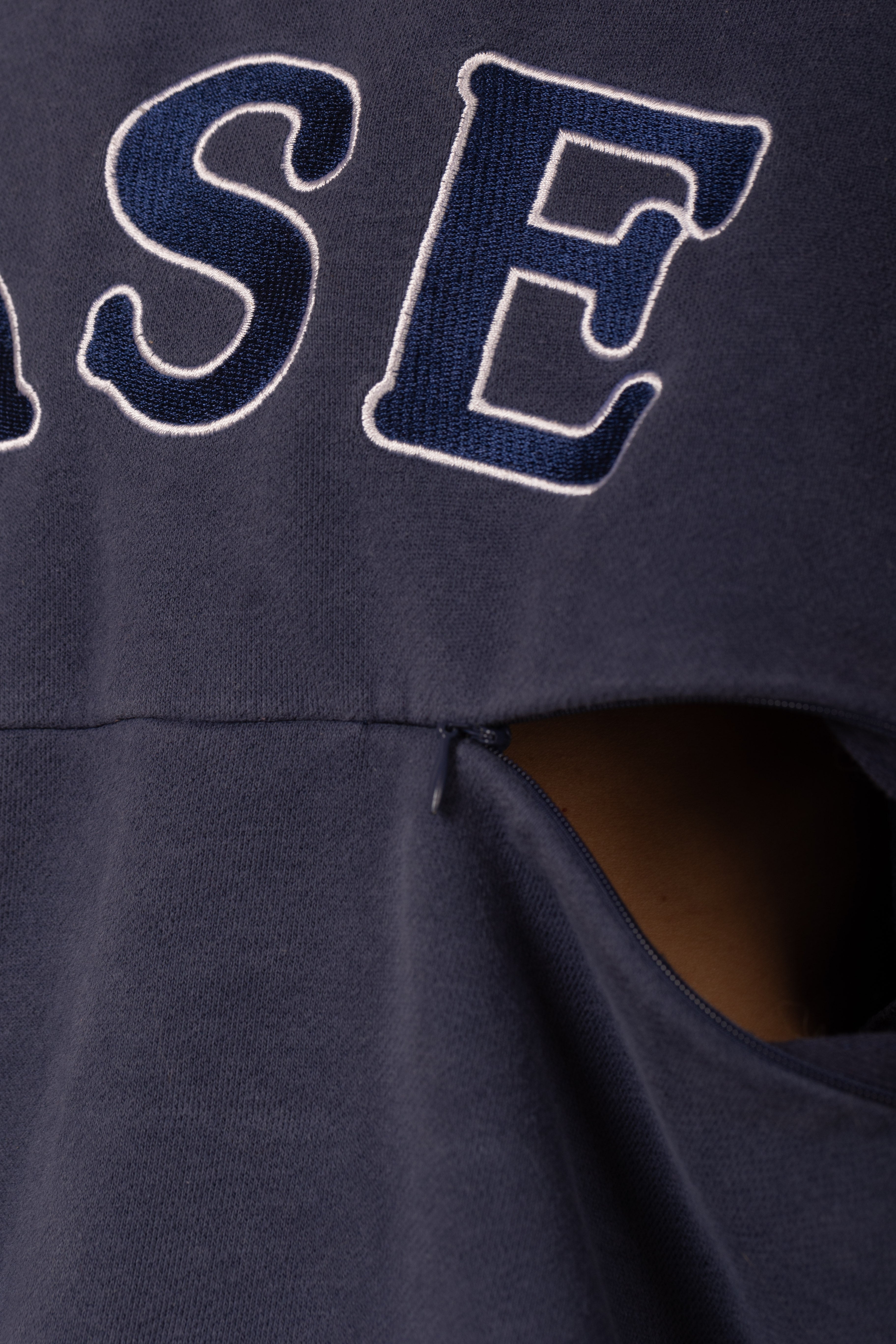 Breastfeeding Friendly Zip Access Sweatshirt - Navy